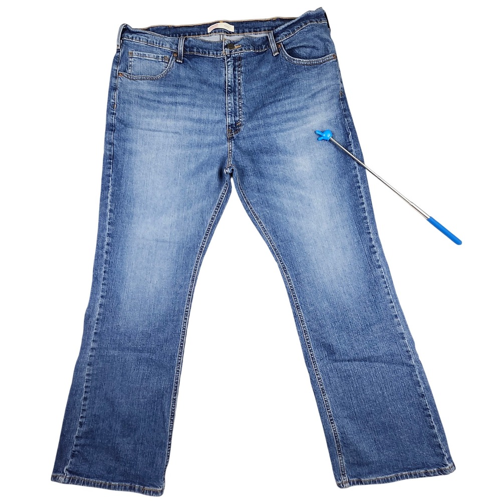 Signature by Levi Strauss Mens Bootcut Jeans Medium Wash Blue W40 L30‎ Stretch - Picture 3 of 10